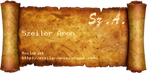 Szeiler Áron névjegykártya